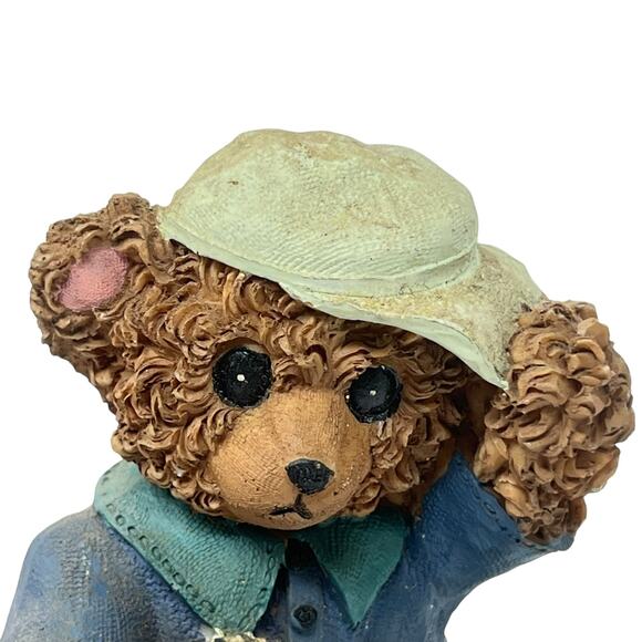Little League Bear with Baseball and Ball Cap Resin Figurine - Picture 6 of 8